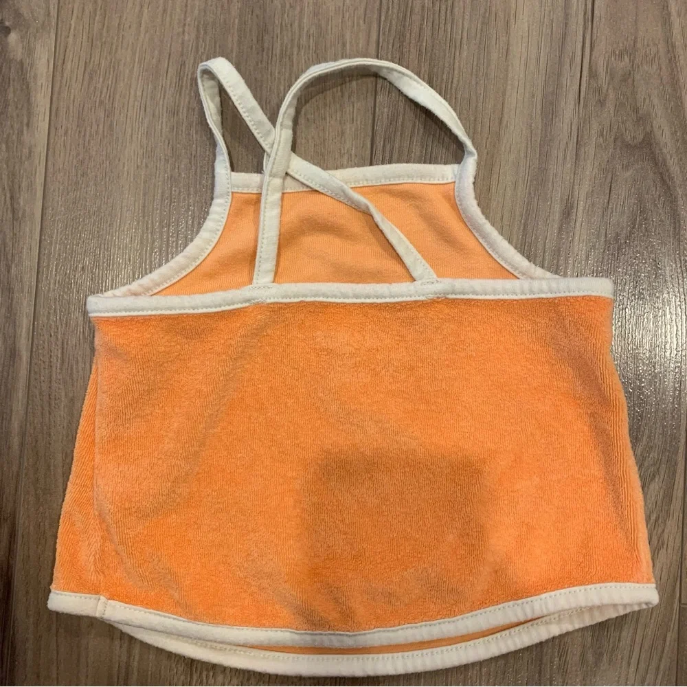 ☀️ 3/$15 Cat & Jack Orange Terry Cloth Racer Back Tank Top - Picture 3 of 3